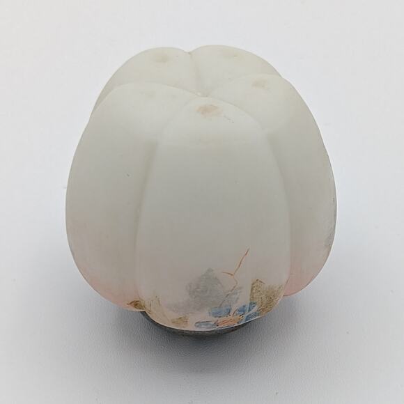 Antique Mount Washington Hand Painted Art Glass Melon Shaker c 1890 - Picture 7 of 13